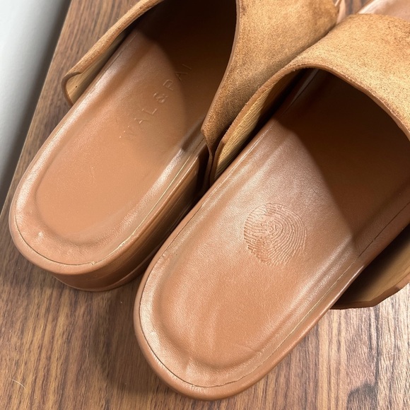 Wal & Pai Stone EU Size 41/10.5 Platform Sandals Tan Leather Suede Boho Earthy - Picture 11 of 13